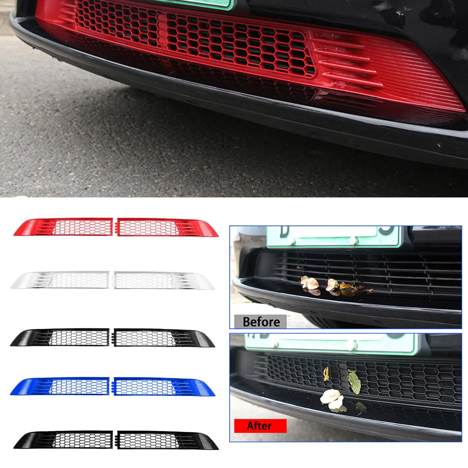 Car Front Bumper Lower Center Grille Cover Fit for Tesla Model Y Sand Proof