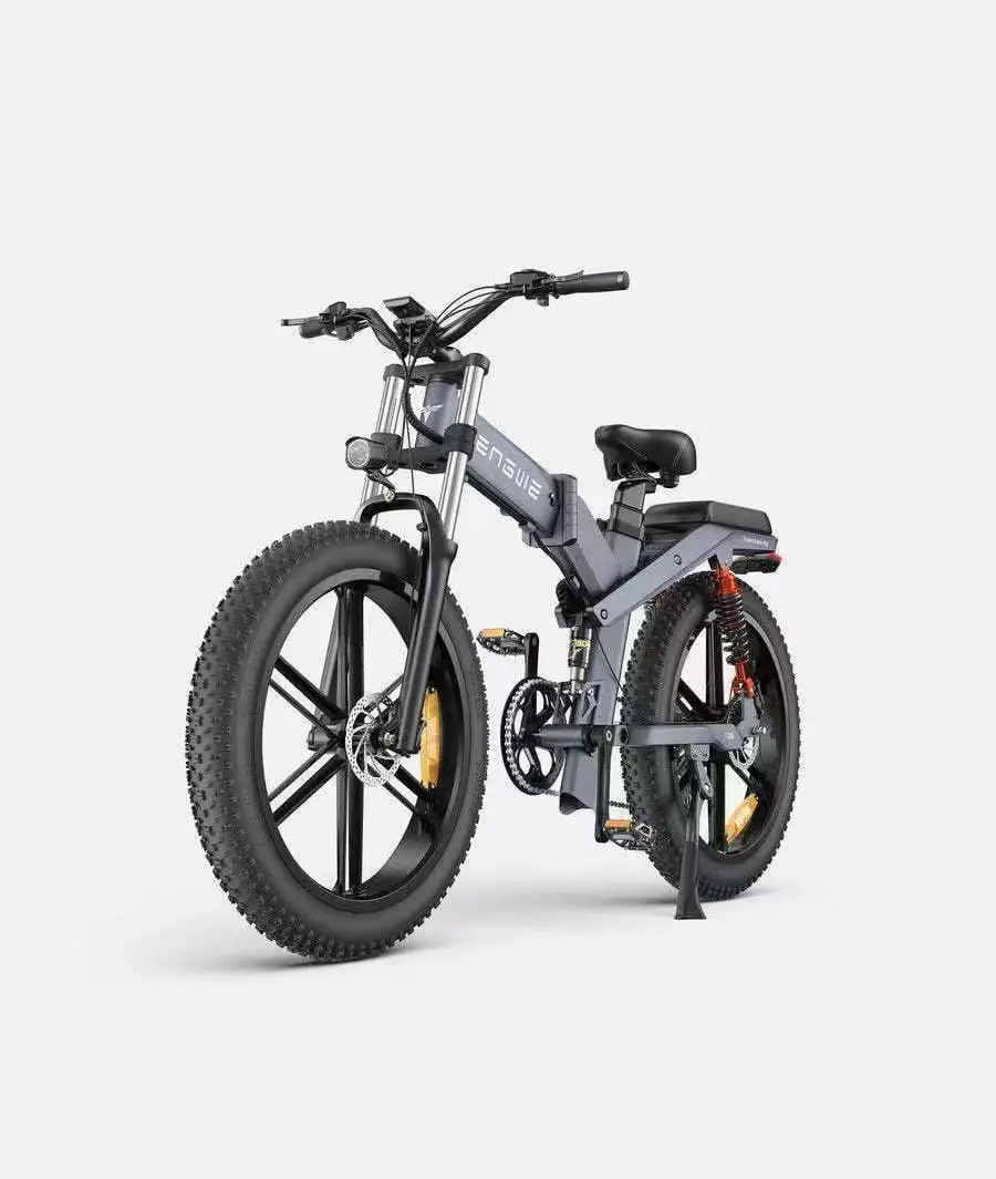Electric Bicycle 26Inch 1000W 48V 29.2AH Folding Lithium Battery Bike Full Shock Absorber 26X4.0 Snow Tire E-bike image 2