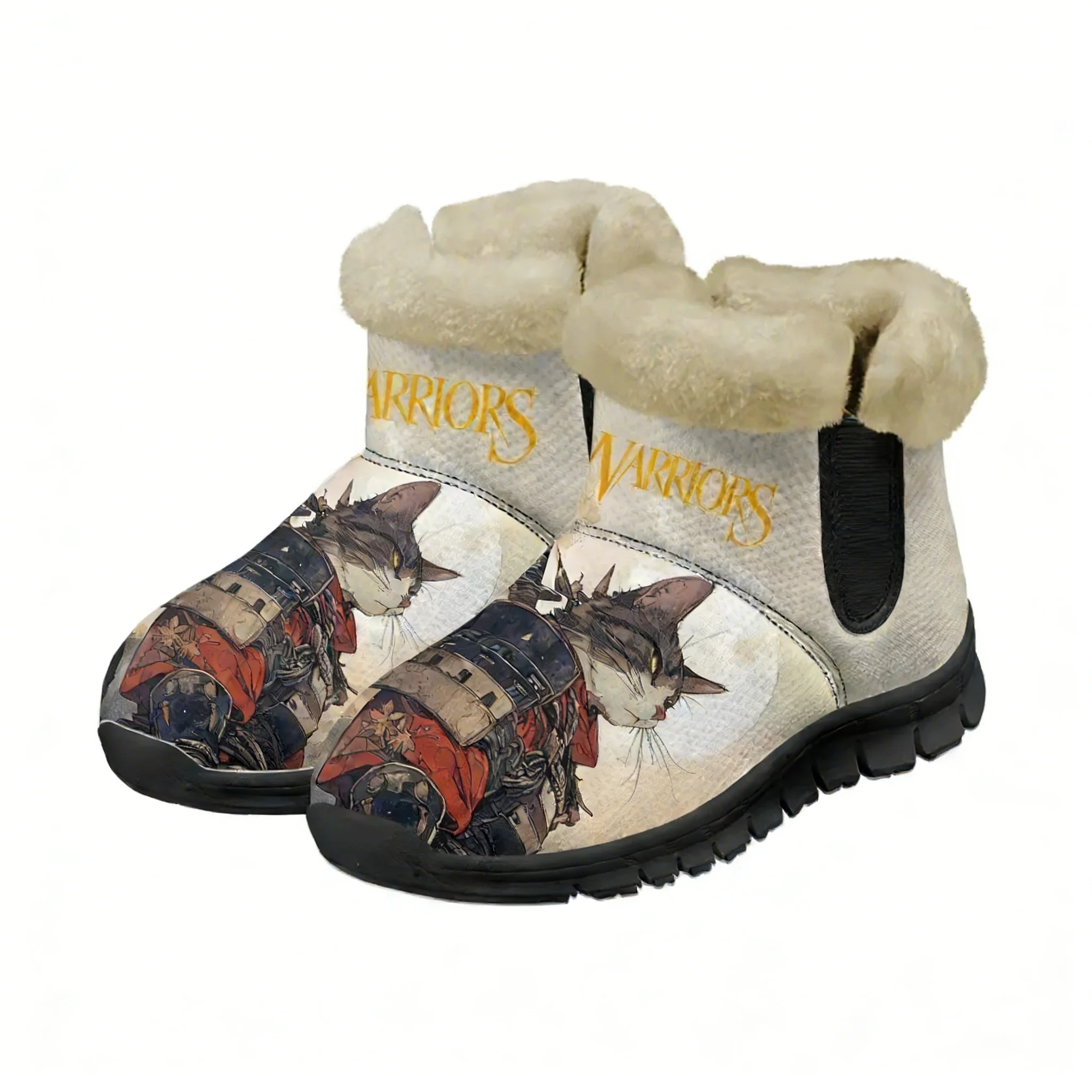 

Зимние ботинки Cat Warrior, теплые ботинки, мужская и женская обувь для подростков, модные повседневные легкие кроссовки высокого качества, обувь на заказ