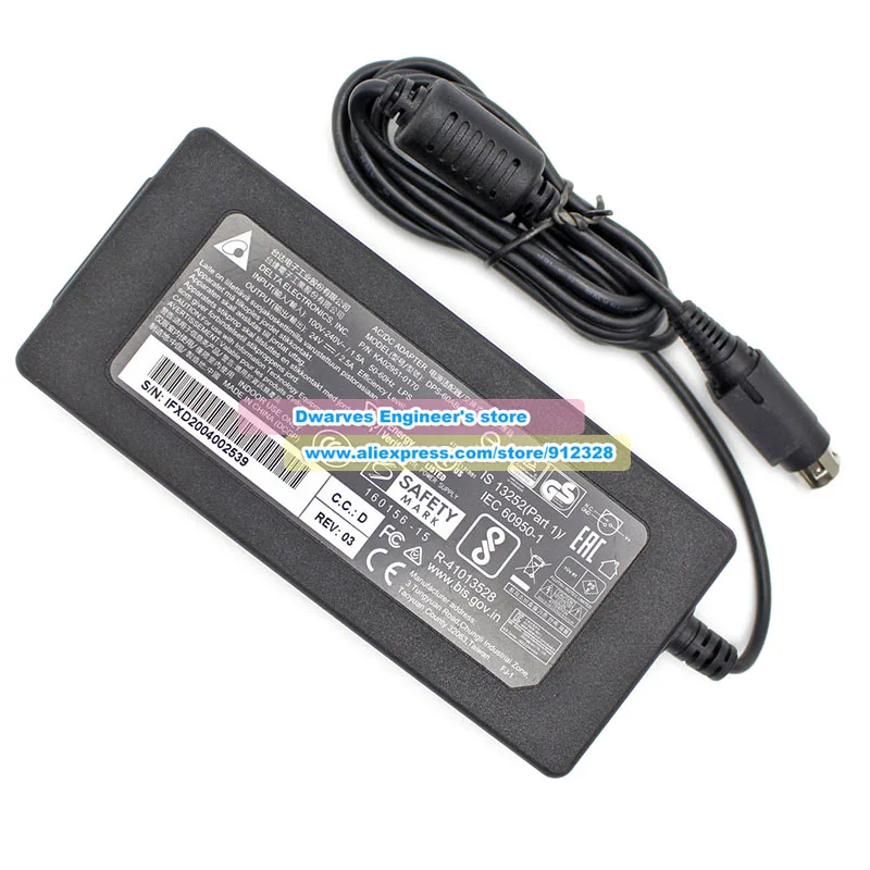 Genuine Delta EADP-60FB B EADP-60FB A DPS-60AB-6 Power Adapter 24V 2.5A 60W Laptop Charger ​for Kodak ​I2800 I2420 I2600