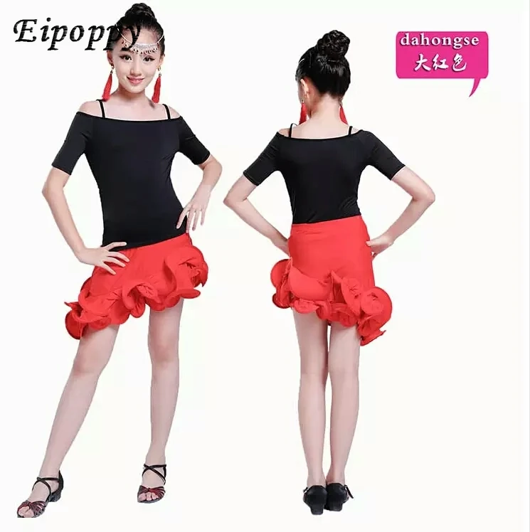 여아용 라틴 댄스 의상, 라틴 댄스 스커트, 어린이 채점 연습복, 용수철 및 여름 라틴 세트, 긴팔, 신제품