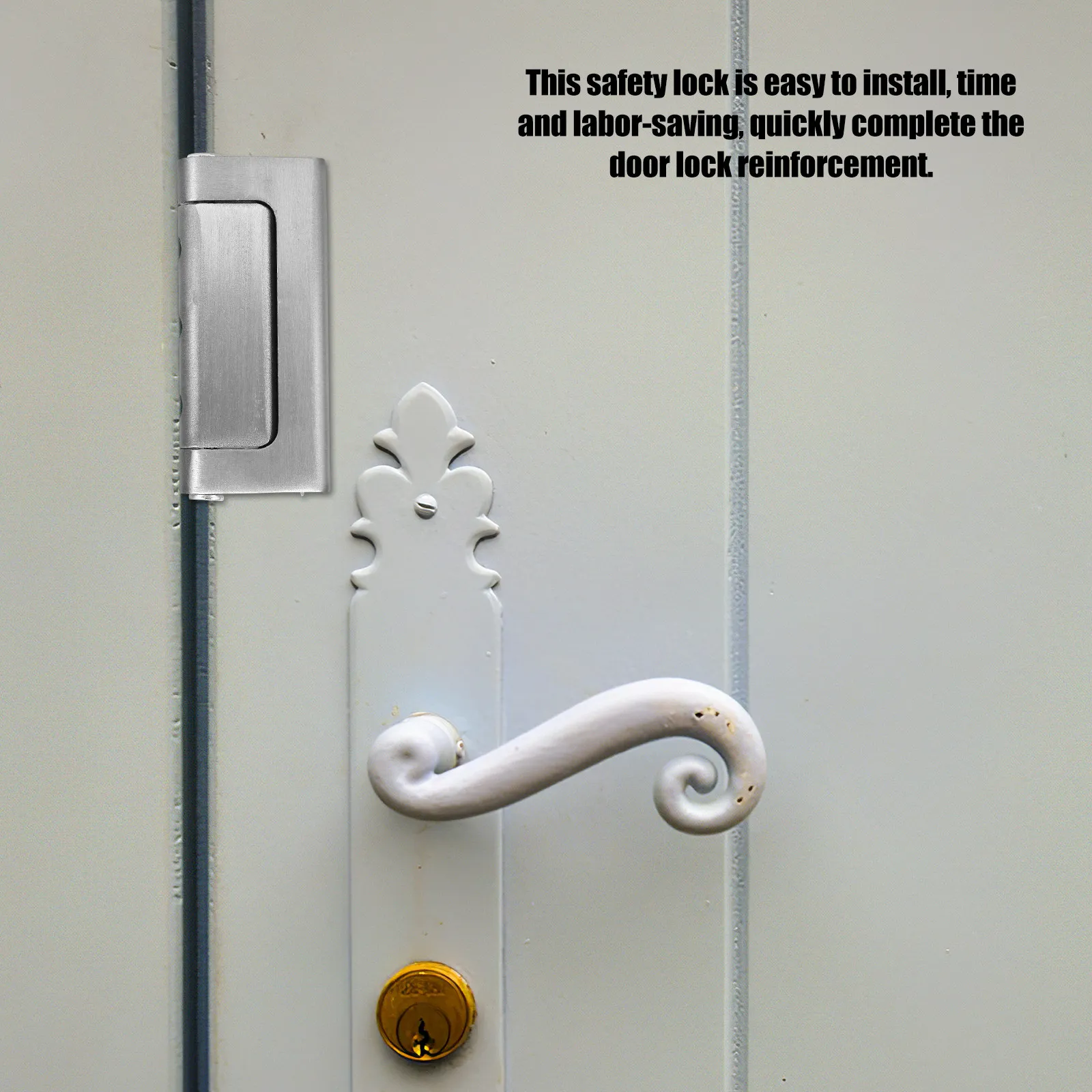 

Комплект из 2 замков для защиты от детей, из алюминиевого сплава, для квартир, отелей, межкомнатных дверей, защитный замок безопасности