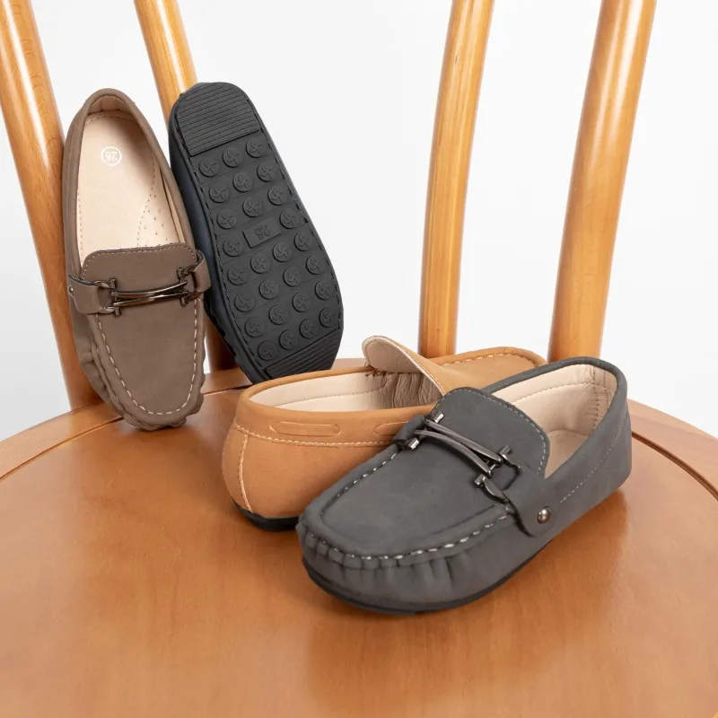 

Spring Kids Shoes Boy Girl Casual Shoes Breathable Brown Rubber Sole Children's Boys Girls Anti Slip Comfortable Leather Shoe