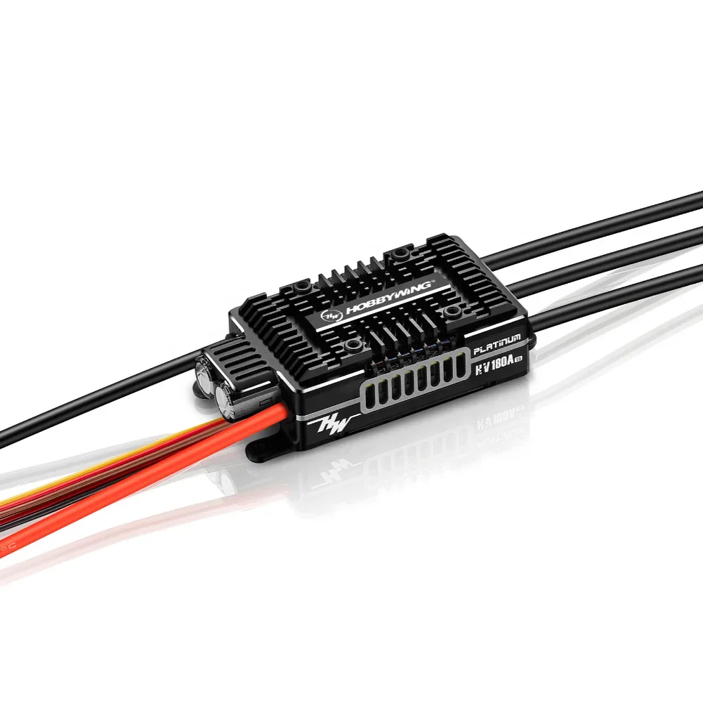 HobbyWing Platinum HV 180A V5 6-14S ESC High Voltage ESC for 550 580 600 700 Class Electric  Main Rotor or Fixed-Wing