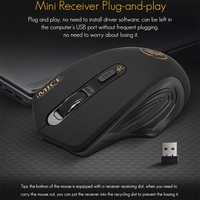 New IMice G1800 Computer Mouse, 2.4G Wireless Silent Optical Gaming Mouse for Pc, Laptop, Macbook(Gray)