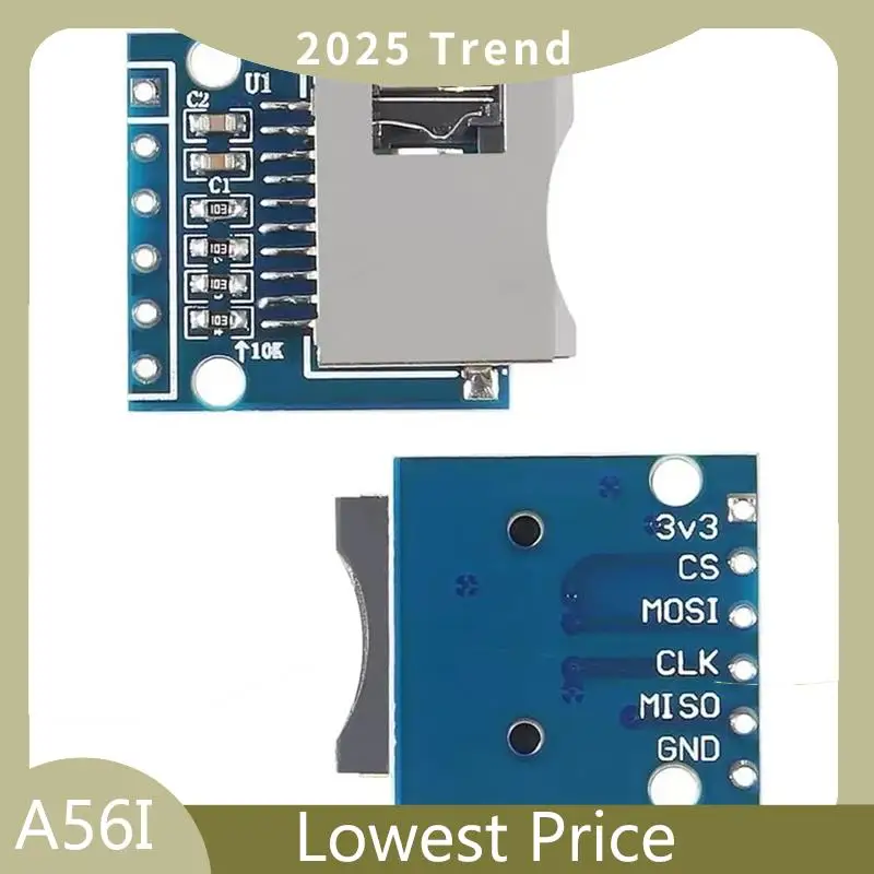 

A56I Top 20Pcs Micro-SD Mini Storage Expansion Board Mini Micro-SD TF Card Memory Shield Module With Pins For Arduino