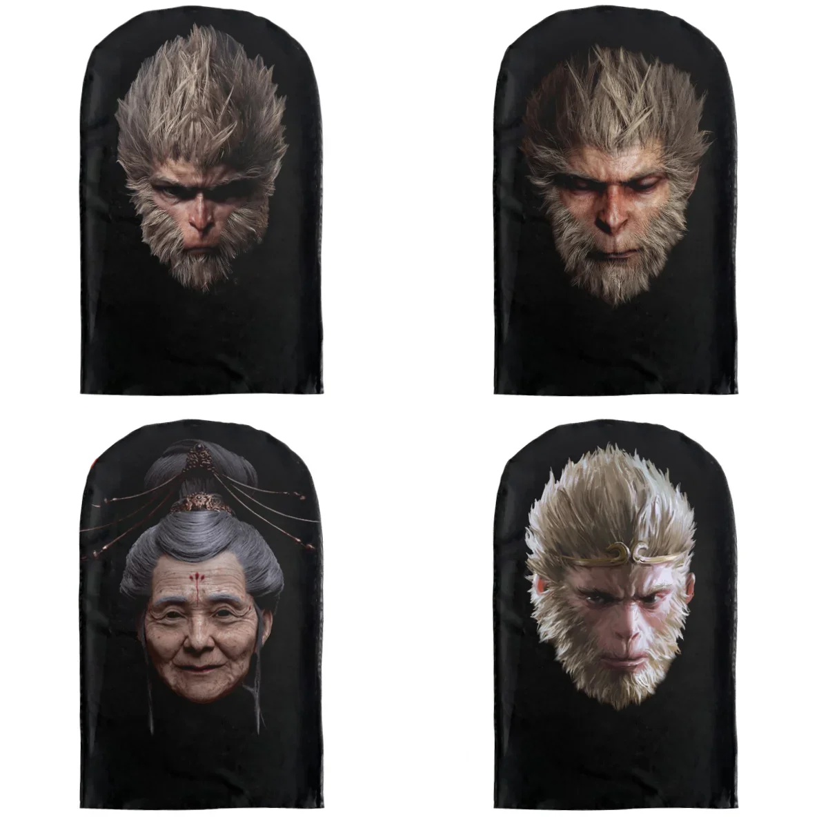 

Black Myth-WuKong Myth Elastic Mesh Full Face Mask Game Cosplay Costume Headwear Halloween Headgear Hip Hop Balaclava Hood Hat