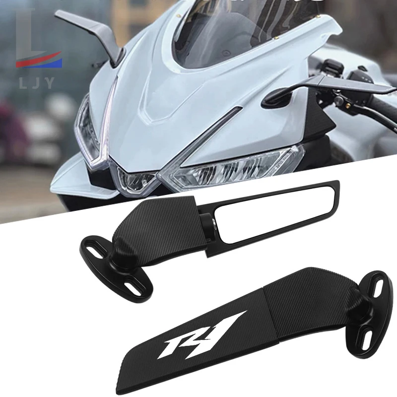 Motorcycle Mirrors Stealth Winglets Mirror Caps For Yamaha YZFR1 YZF R1/R1M/R1S R6 YZF R1