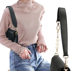 36/49cm Bag Handle Strap PU Leather Short Bag Belt For Women Bag Shoulder Strap Replacement Belt Bucket Bags Accessories