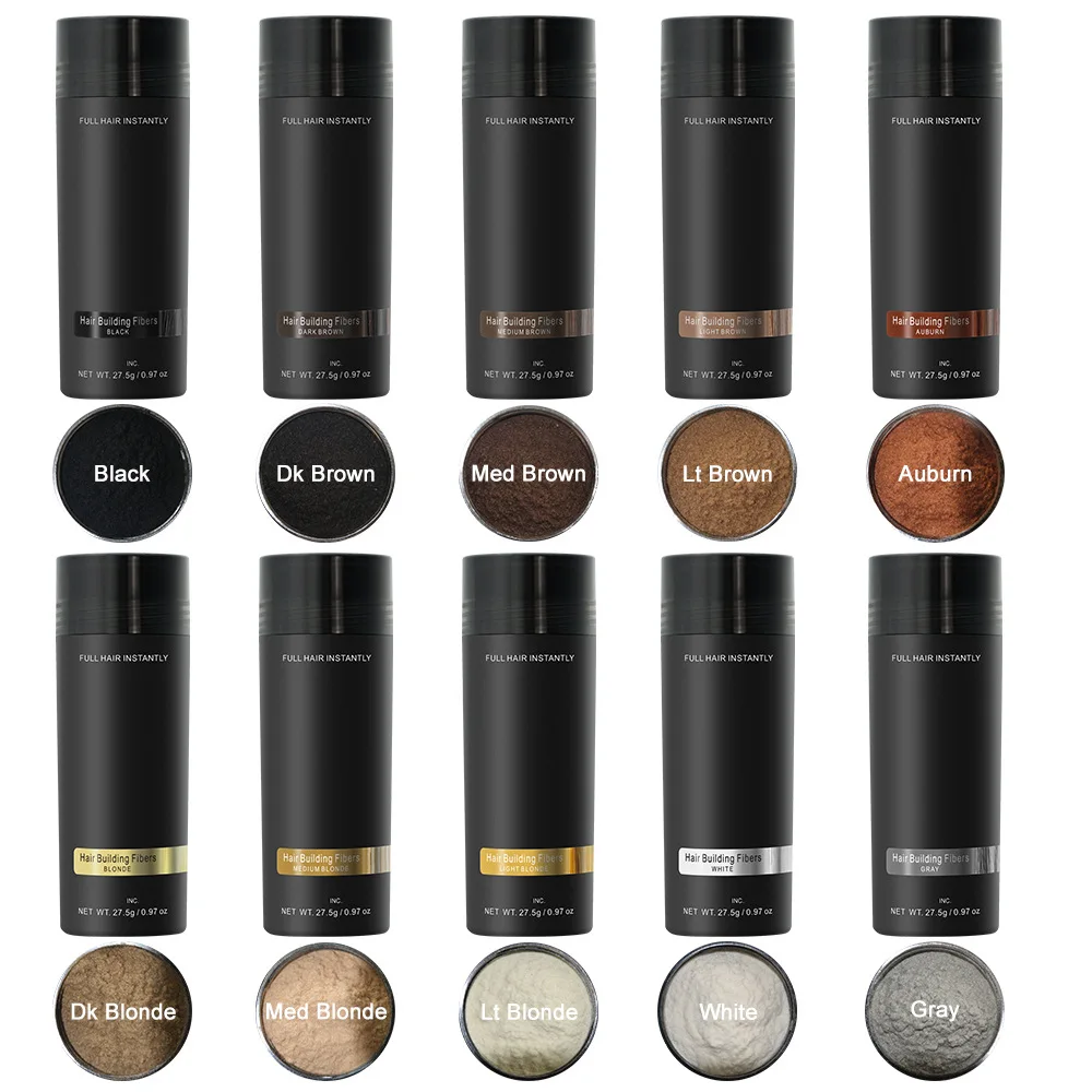 Unisex Adult Hair Fibers Powder,Instant & Volumizing Covering Hair Seams Easy To Carry for All Hair Types, Perfect for Gifts