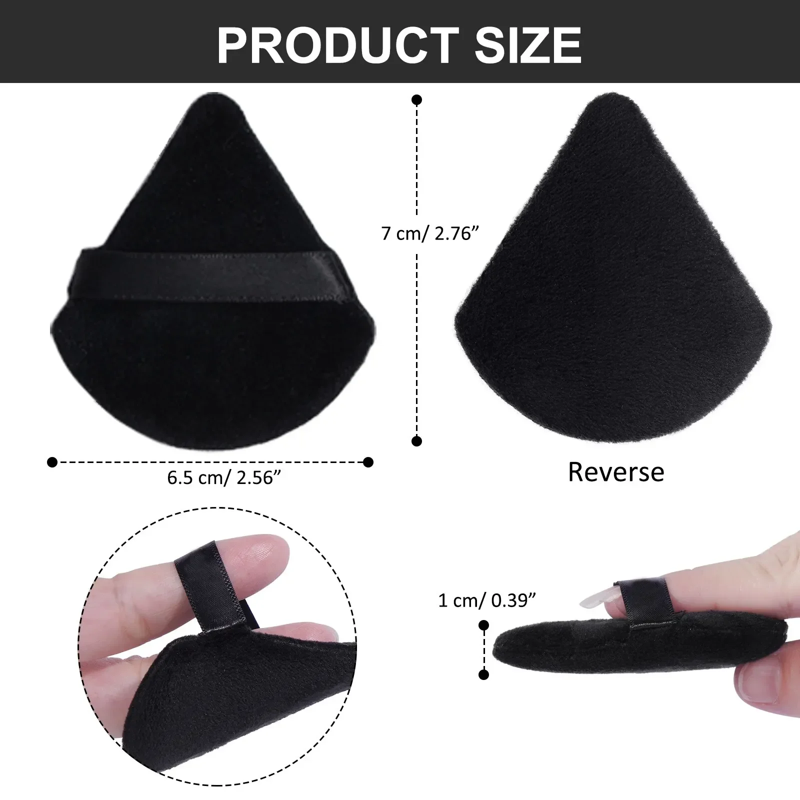Wholesale 10/12 Pcs Triangle Powder Puff Wet Dry Use For Loose Powder Liquid Cosmetic Soft Plush Powder Puff Makeup Foundation