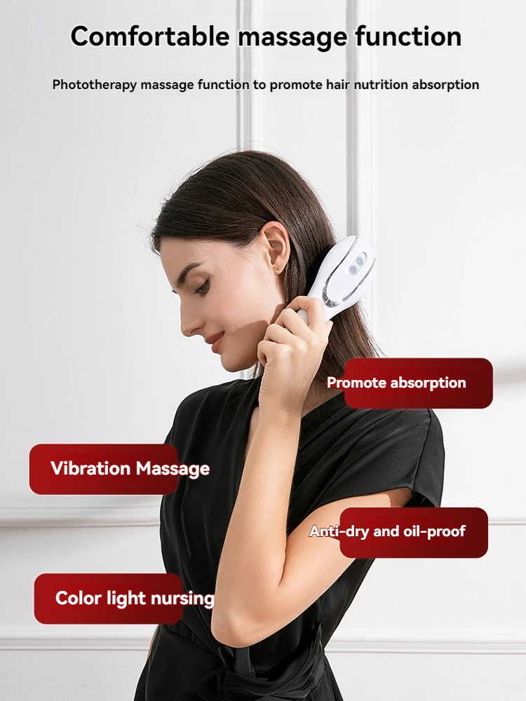 

Расческа для массажа тумана с функцией вибрации. Эффекты красного и синего света. 5-ступенчатая регулировка способствует росту волос и предотвращает волосы Lo.