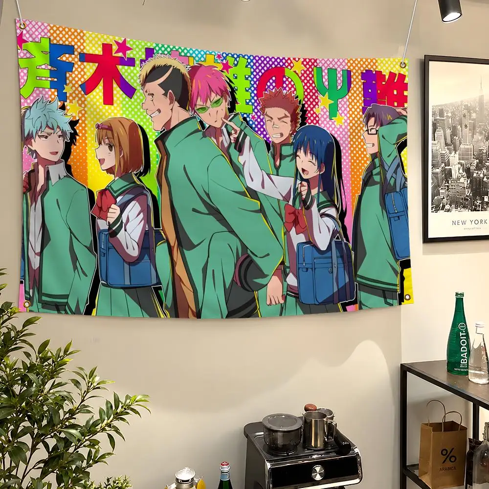Anime Saiki K Saiki Kusuo no Psi Nan Flags Wall Hanging Flag Banners For Birthday Parties Outdoor Bedroom Dorm Room Decor