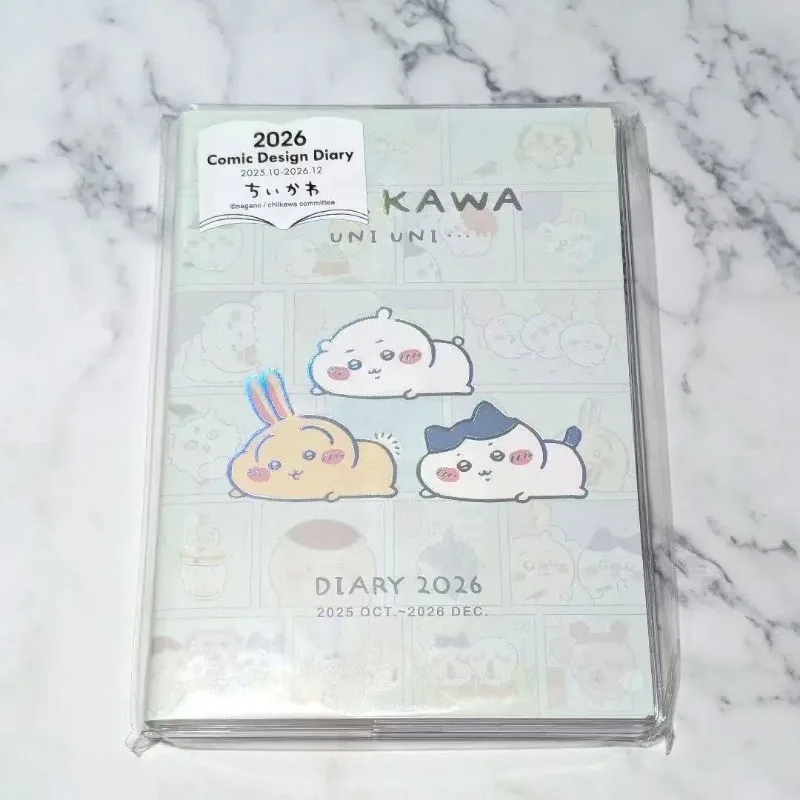 MINISO 2026 جديد لطيف Chiikawa Hachiware Usagi دفتر Kawaii الواجبات المنزلية كتاب أنيمي الطباعة الملونة الكرتون الجدول الزمني تذكر