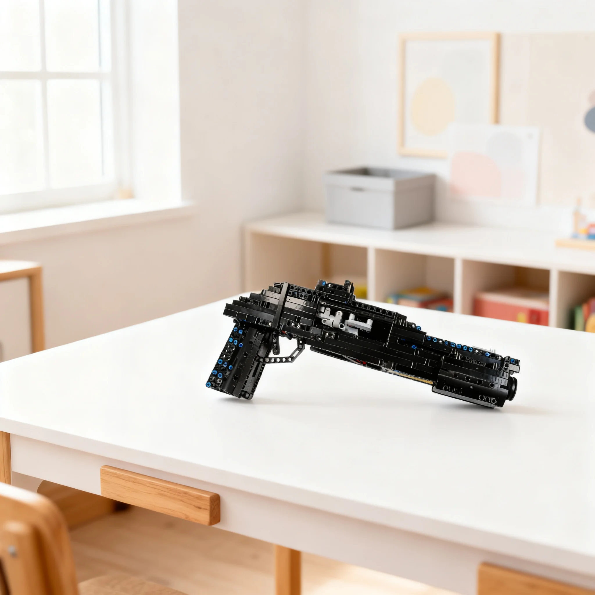 722pcs MOC Technical Super Shorty Shotgun Shell Ejecting Model Building Blocks Architecture 3D Collection Education Birthday