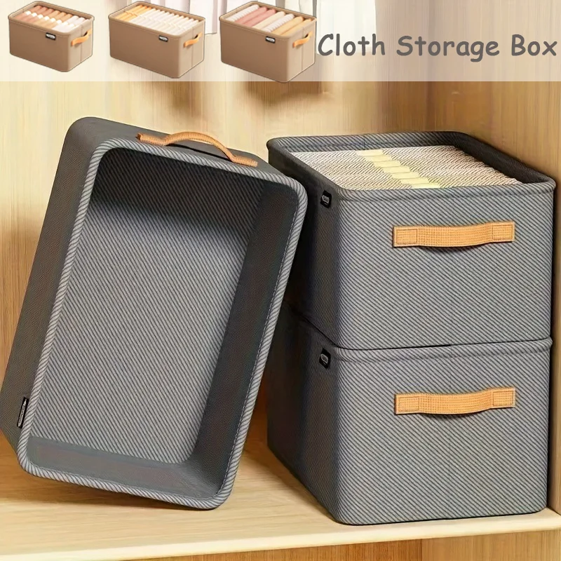 

Складной органайзер для хранения одежды, 1-4 шт., утолщенная нетканая ткань с двойными ручками, экономия места для брюк, свитера, джинсовой игрушки