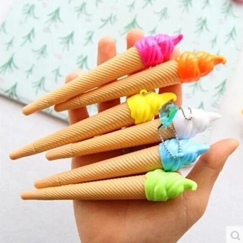 150Pcs Ice Cream Gel Pens Mini Ballpoint Pens Kawaii Stationery Writing School Supplies