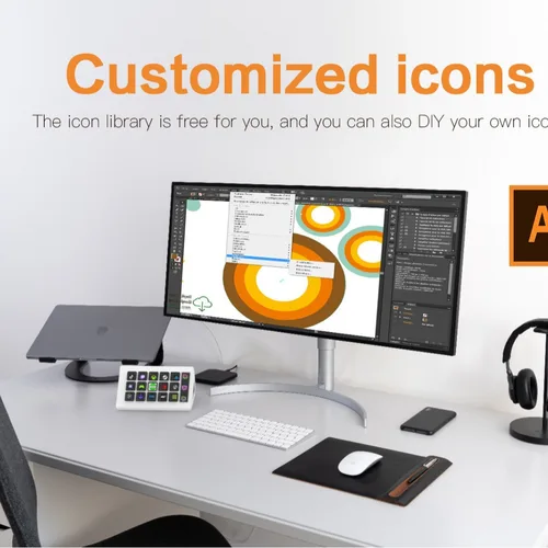 Imagen 2 del producto StreamDeck Mini teclado Visual botón LCD 15 teclas controlador de creación de contenido en vivo botón personalizado para Windows/MacOS Kryboard regalo