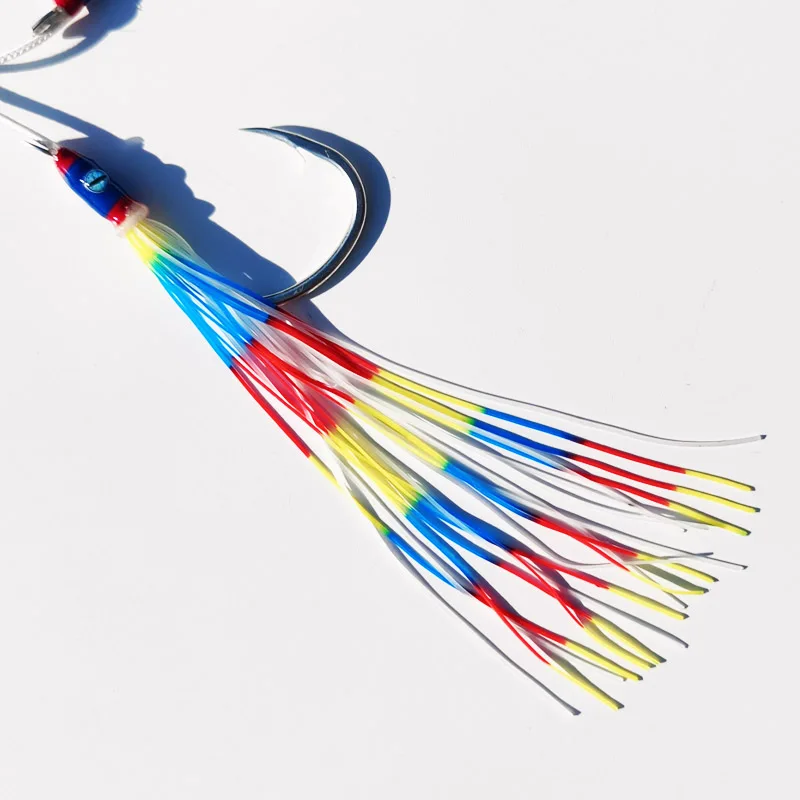 Ganchos de Asistencia con Skirt de Silicona – Juego para Jigging - imagen 4
