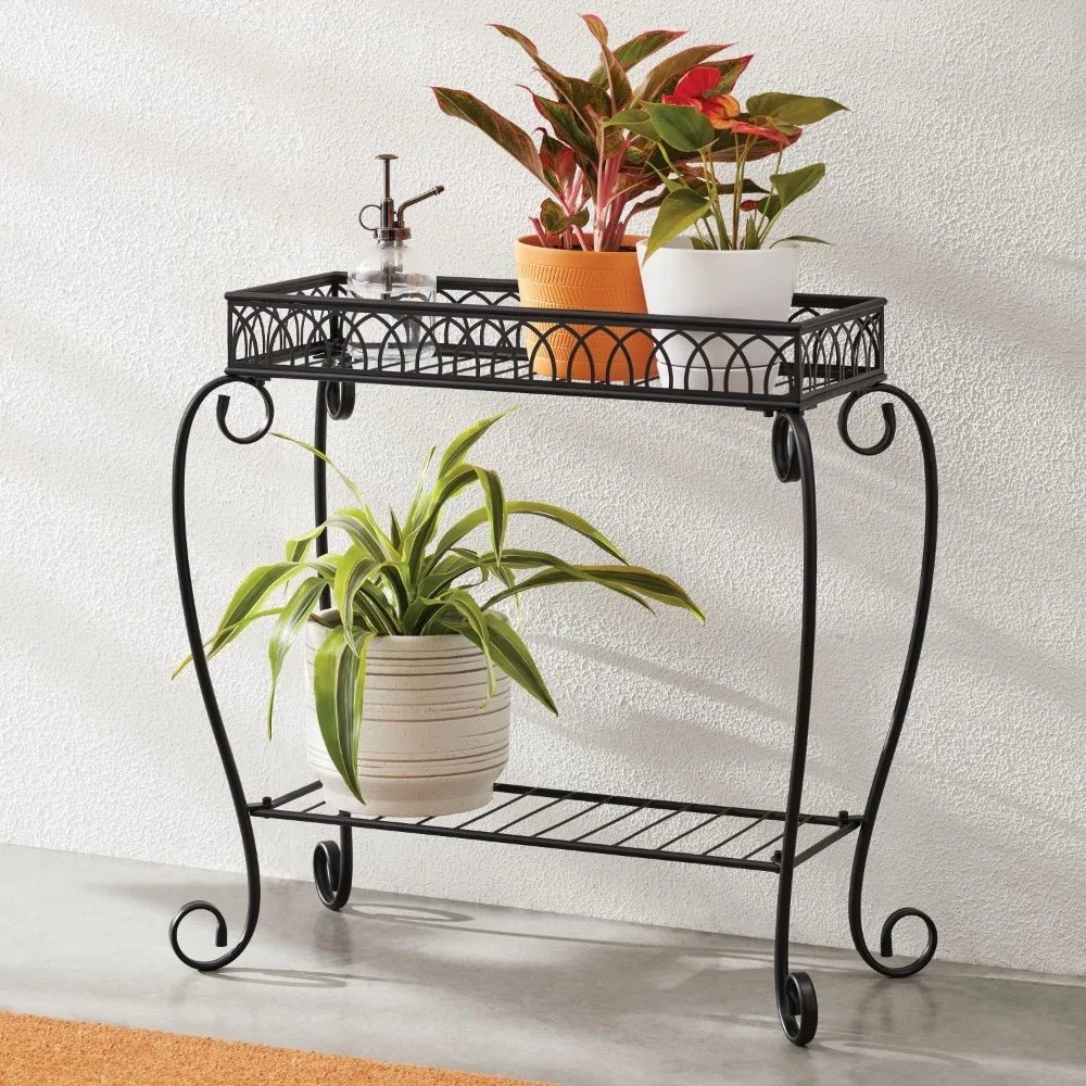 Traditional 2-tier Plant Stand, 26" L x 13" W x 26" H