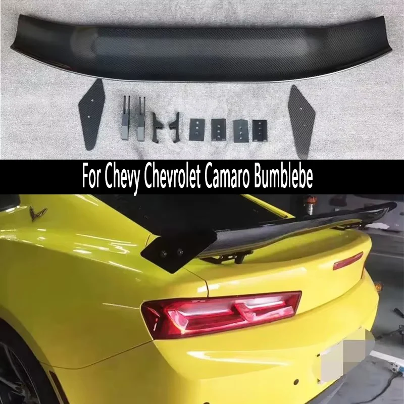 Para Chevy Chevrolet Camaro Bumblebe APR estilo aletas traseras de fibra de carbono alerón de maletero guía ala trasera kit de carrocería