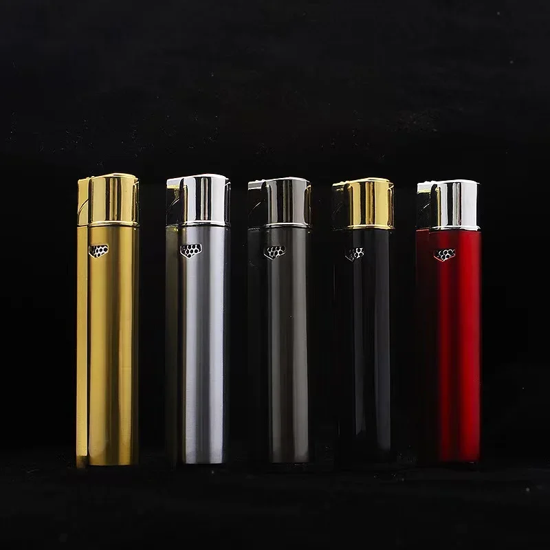 Compact Jet Lighter Butane Torch Turbo Lighter Windproof All Metal Cigar Lighter 1300C Cigarette Accessories For Men Gift No Gas