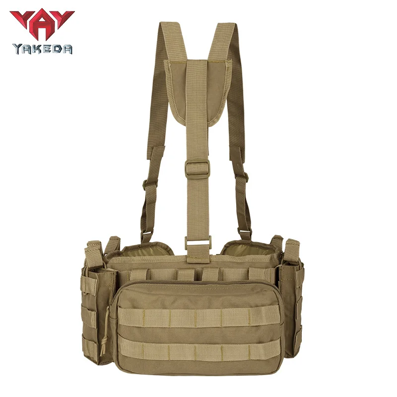 Yakeda Assault Combat Harness Kit attrezzatura caricata cinghie a Y cintura imbottita tattica da caccia con imbracatura cintura tattica Chest Rig