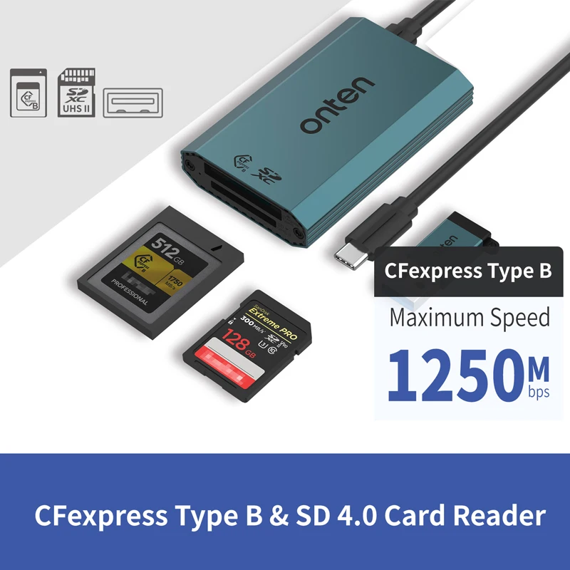 Splitter Adapter USB converter Type-B card reading computer expansion dock station 1250Mbps Splitter Converter CF/SD Card Reader