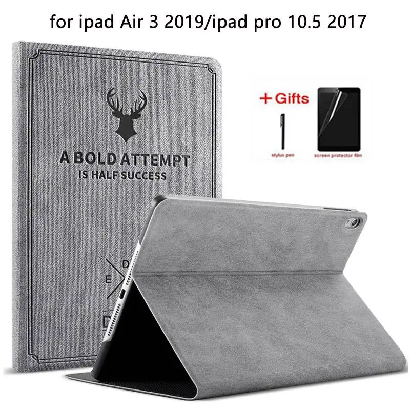 Magnetic Flip Stand PU Leather Case for iPad Pro 10.5 inch 2017 2015 Cover for New iPad Air 3 10.5 2019 3rd Gen Case +Film Pen