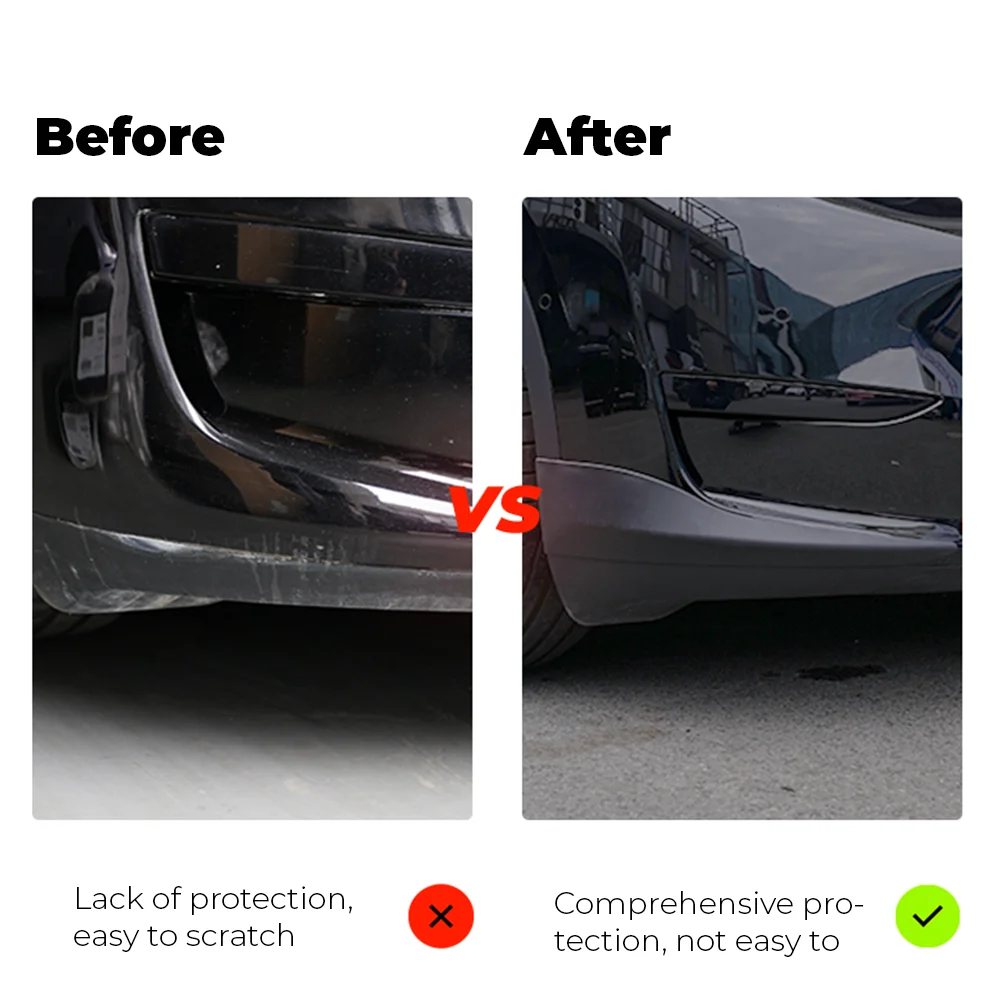 For Tesla Model Y 2021 2022 2023  Anti Collision Front Bumper Corner Guard Corner Protector Strips Bumper Lip Auto Accessories