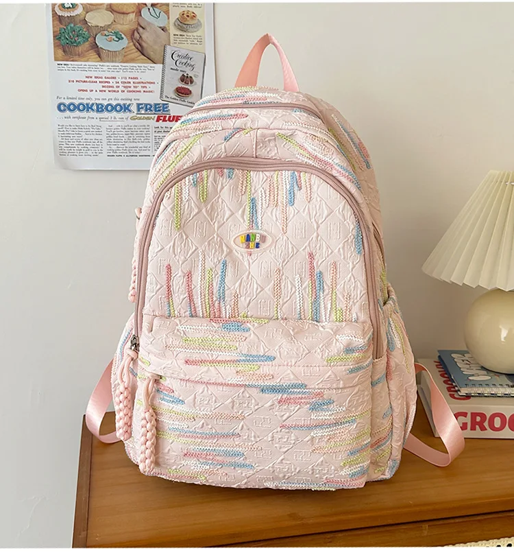 女の子のためのキャンディーカラーのランドセル,女性の大学のバックパック,かわいいミニのバックパック,小さい,新鮮,柔らかい,夏