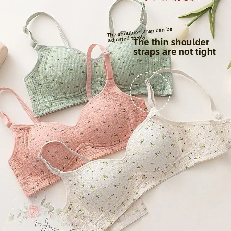 2025 Girls Brassiere Underwear Cotton Kids Bra Dot Design Adolescente Girls Training Bras Breathable Teenage Girl Tops Crop