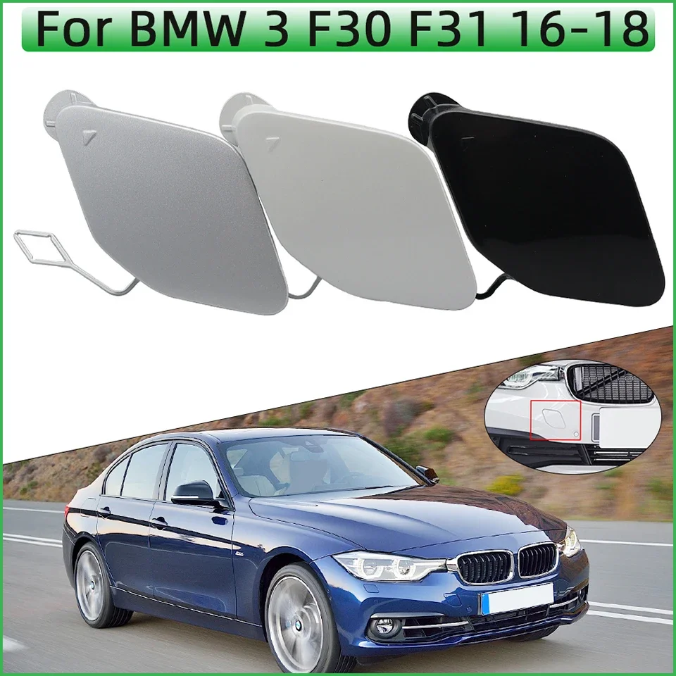 

Front Bumper Towing Hook Eye Cover Lid For BMW F30 F31 LCI 320 325 328 330 330 2016 2017 2018 Painted Hauling Trailer Cap Trim