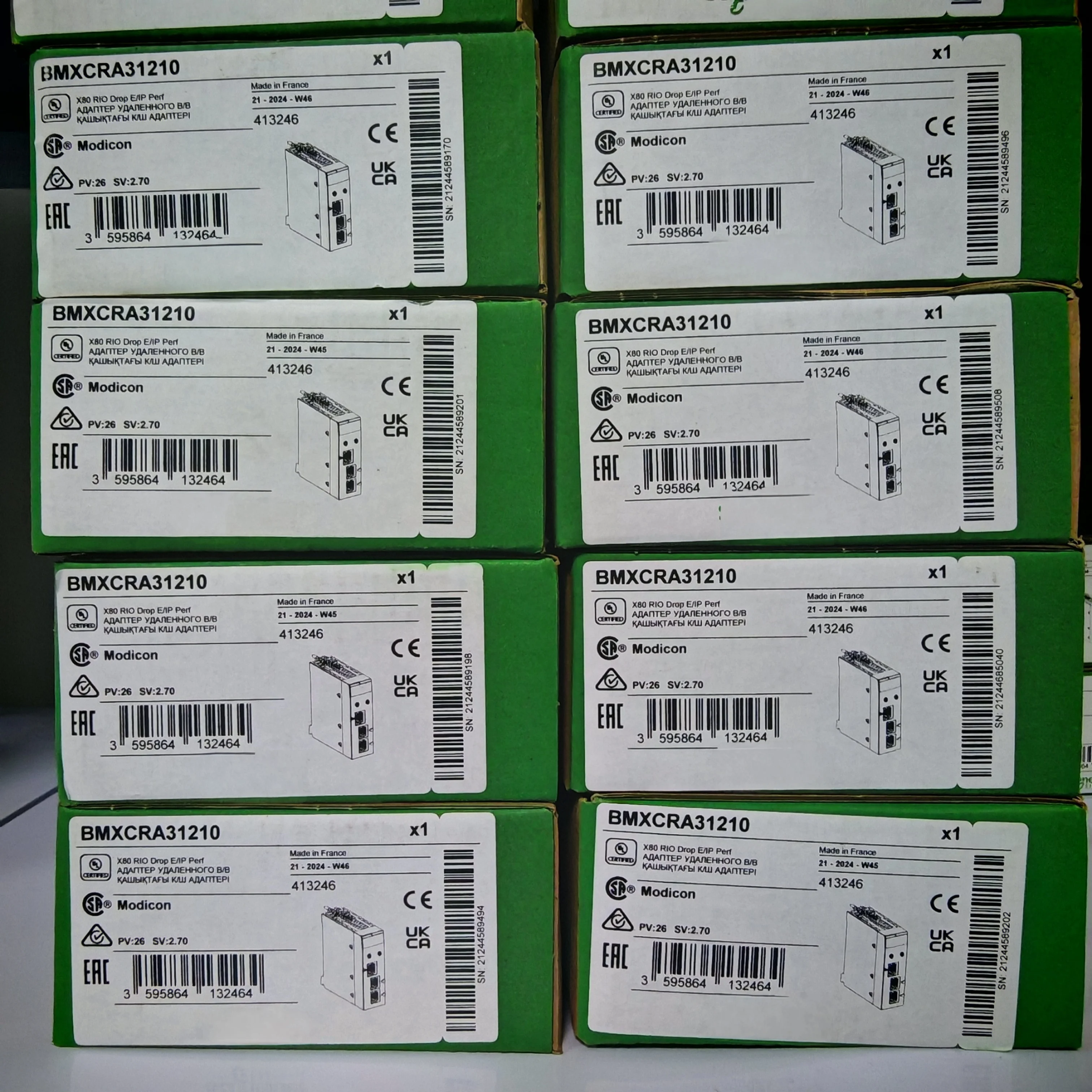 BMXCRA31210 وحدة واجهة معالج إيثرنت IO عالية الأداء Modicon X80 وحدة تحكم قابلة للبرمجة العلامة التجارية الجديدة الأصلية