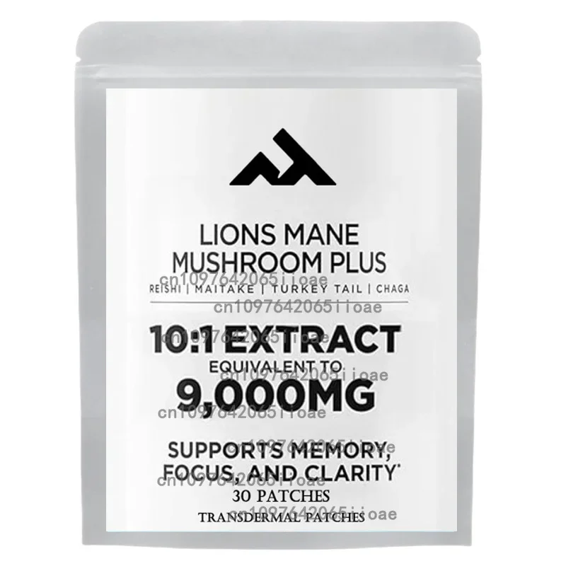 

30 Patches Lions Mane Mushroom Transdermal Patches Memory & Supports Immune System & Brain