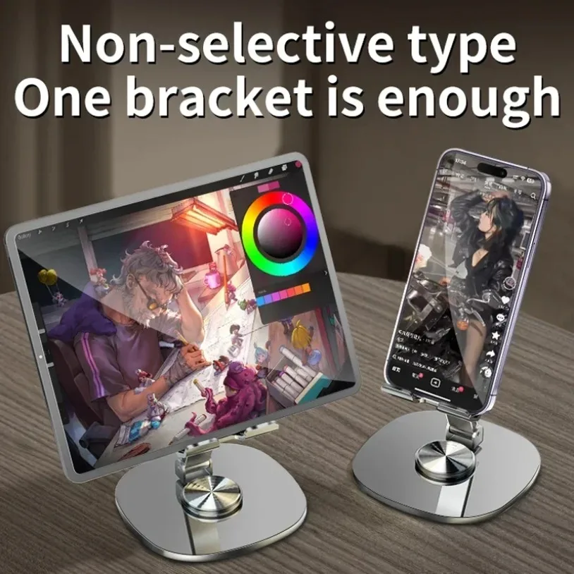 720 Rotate Foldable Lazy Desktop Mount Multi-Angle Portable Streaming Phone Tablet Holder Support For iPhone Samsung Mobiles
