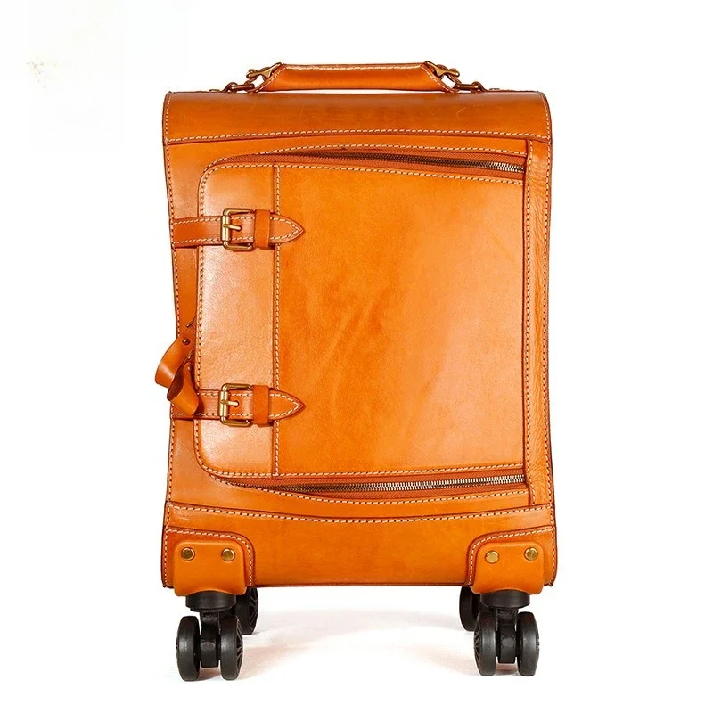 

20 inch retro leather suitcase bag 515