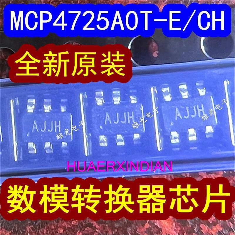 10PCS   Original  MCP4725A0T-E/CH AJ** SOT23-6