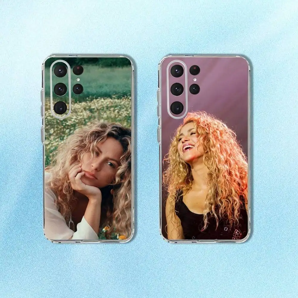 

Singer Shakira Colombia Phone Case For Samsung S24,30,21,22,23,20 FE,lite,PIus,Ultra,5G,Note,9,10 Transparent Cover