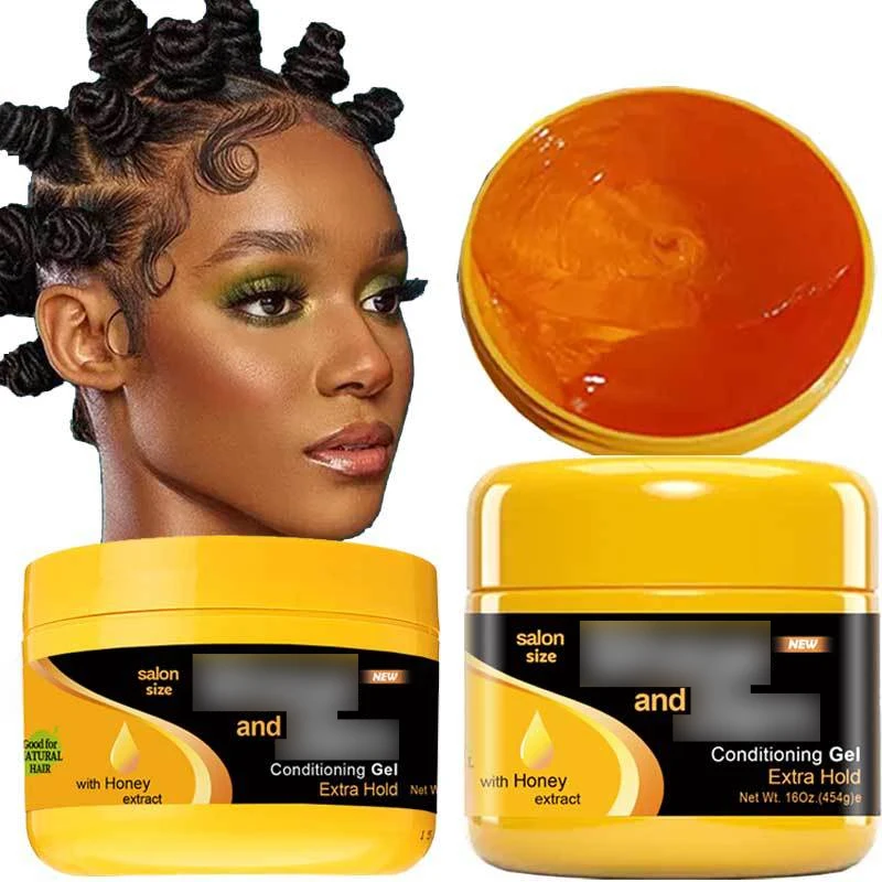 WodeMate Gel Strong Hold Braid Gel for Twist Locs Braids Edge No Flake Braiding Gel Edge Control Tames Frizz Hair Styling