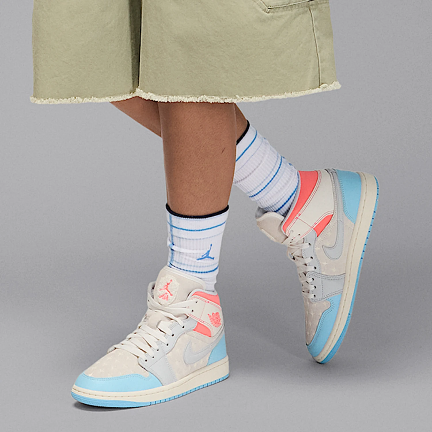 

Nike Authentic JORDAN Women's High-Top Cushioned Sports Patchwork Basketball Shoes IM7420-133