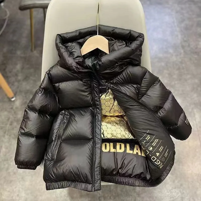 Childrens Autumn And Winter New Down Jacket Thickened White Duck Down 2023 Boys And Girls Middle And Large Childrens Winter Coat