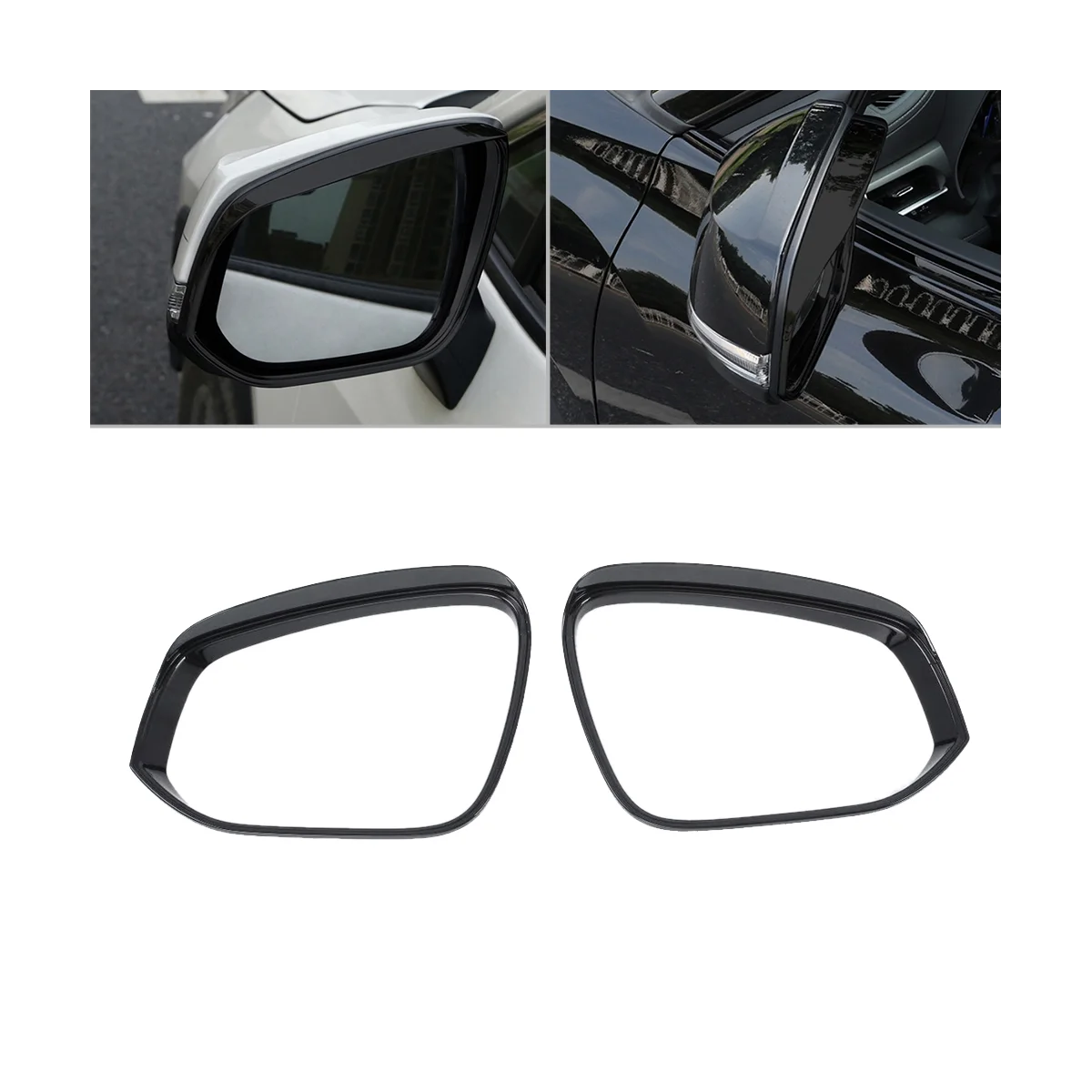 1Pair Car Rearview Mirror Rain Eyebrow Frame for Toyota Corolla CROSS 2022 2023 Side Mirror Rain Brow Decoration Cover