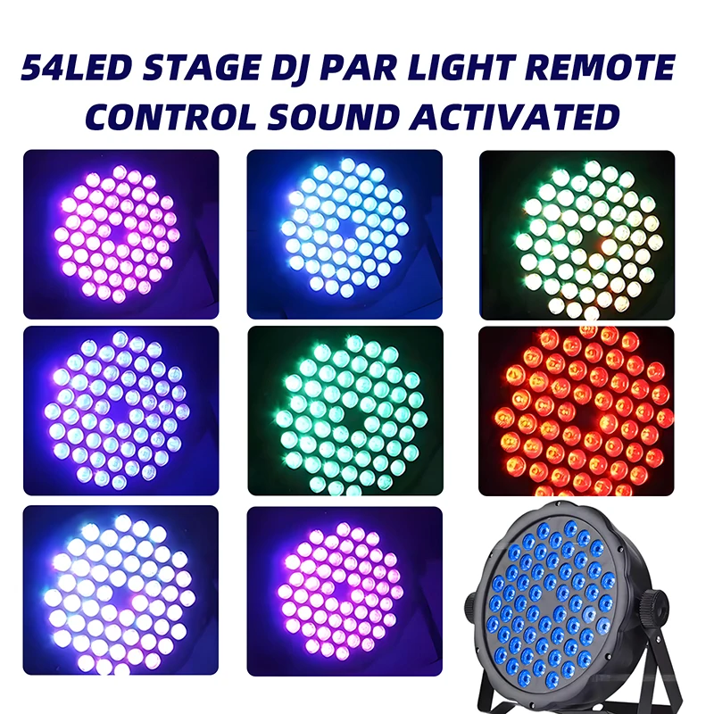 Uponelite54 LEDs Bühnenlicht Disco DMX512 Effektprojektor Par Flache Lampe Soundsteuerung RGB LED KTV Bar Party DJ Dekor