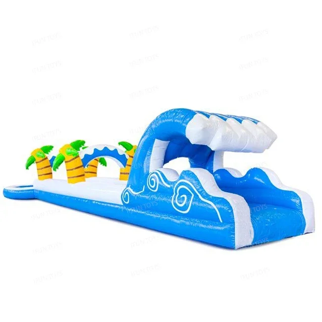 Water Play Equipment Belly Slide Inflatable Surf Slip And Slide with Pool for Kids and Adults