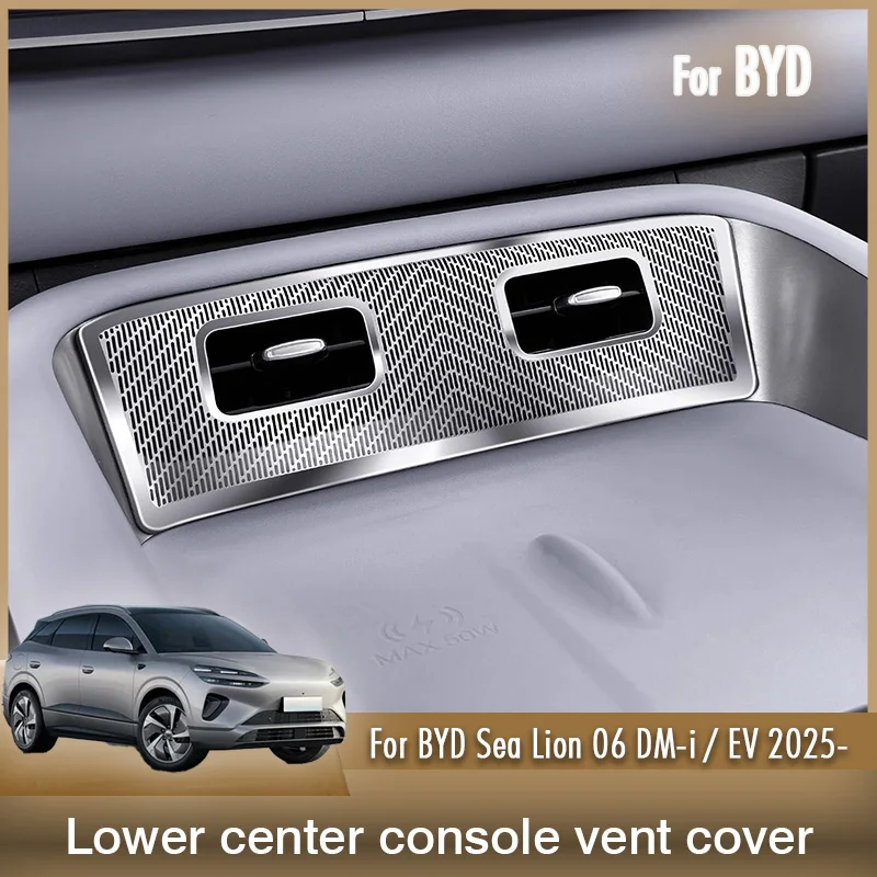 

For BYD Sealion Sea Lion 06 DM-i EV 2025 Car Lower middle center console Air Vent Cover AC Vent Dust Protector Grille Decoration