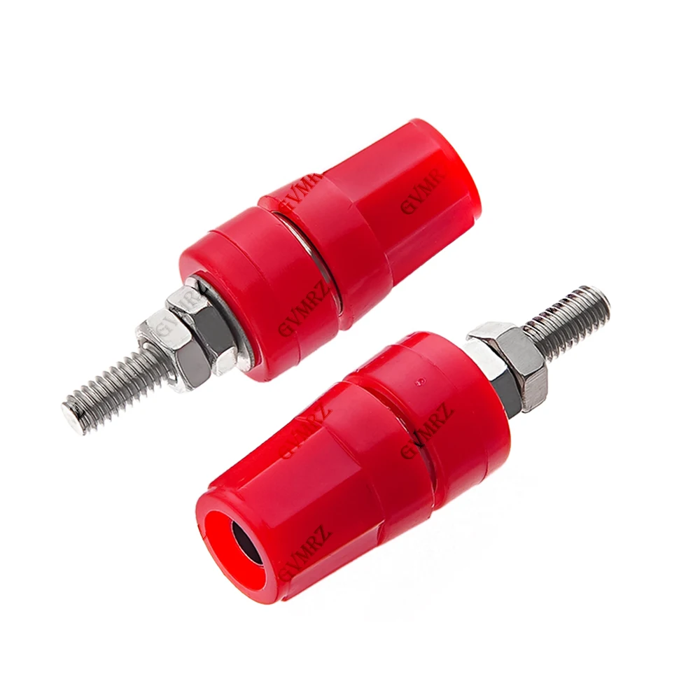 5PCS 4MM Banana Jack Socket M4*36 Blue Pure Copper Terminal M4X36 Yellow Black Red Green 20A Binding Post Banana Plug Connector