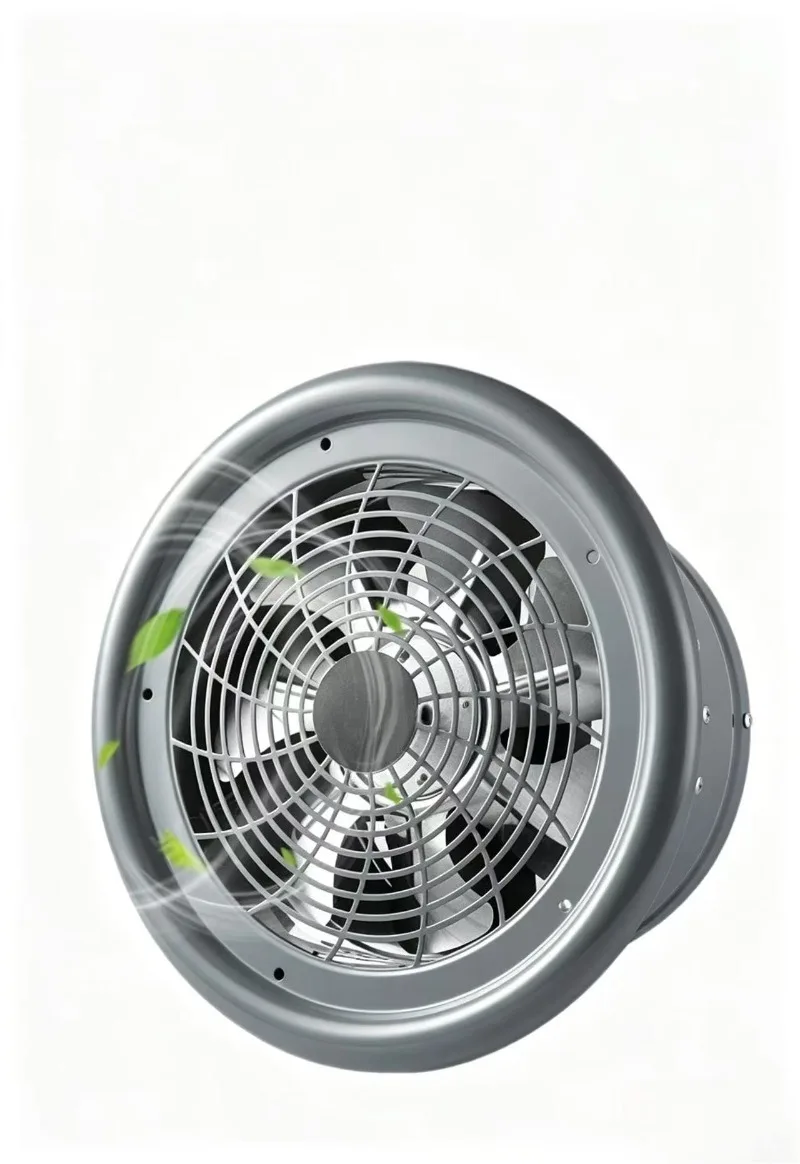 Circular Exhaust Fan Kitchen Smoking Fan Wall Exhaust Fan Axial Flow Large Air Volume