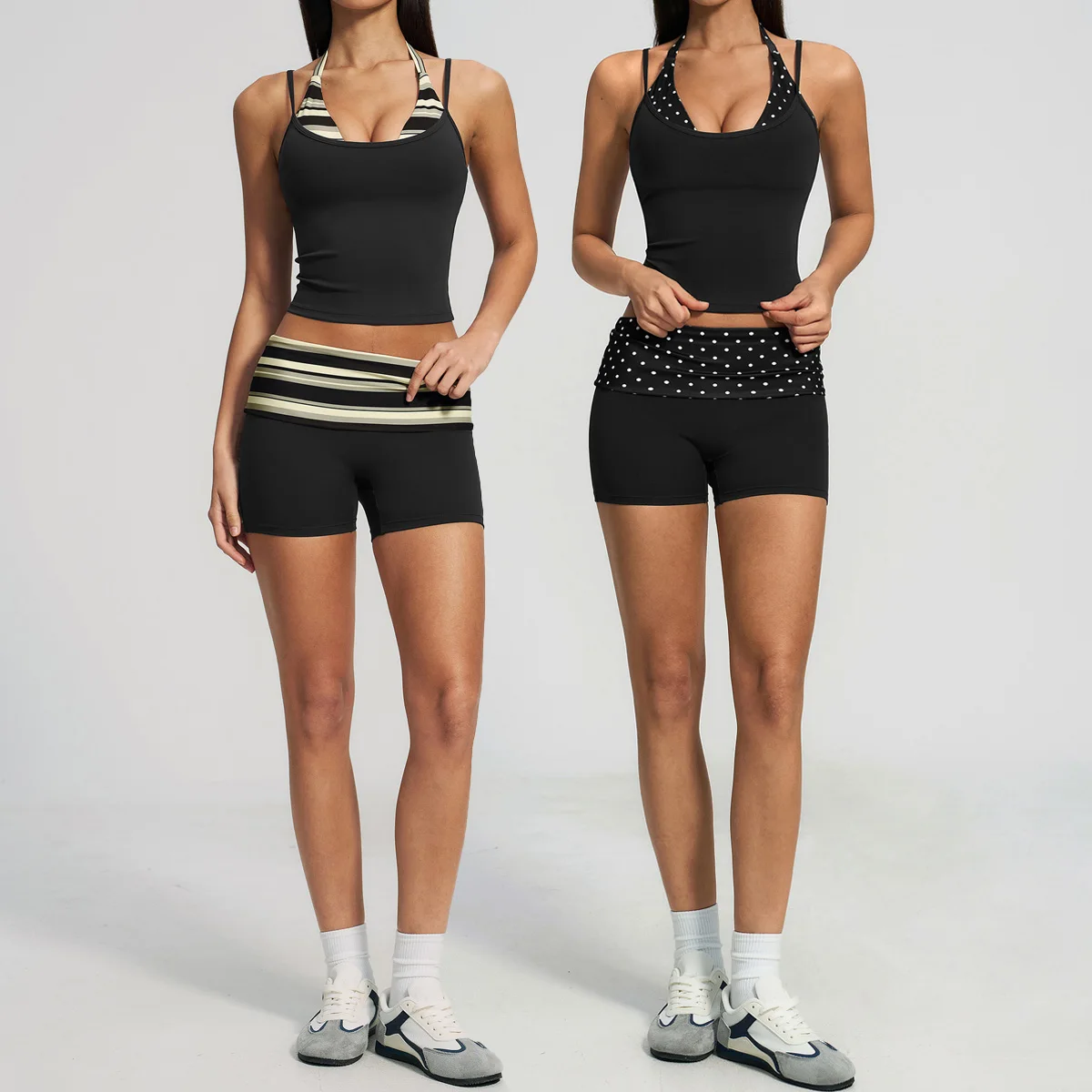 New 2PCS Yoga Set Women Gym Shorts Tracksuit Workout Clothes Hip Lifting Sport Suit Female Bra Fitness Vest Yoga Suit Sportswear