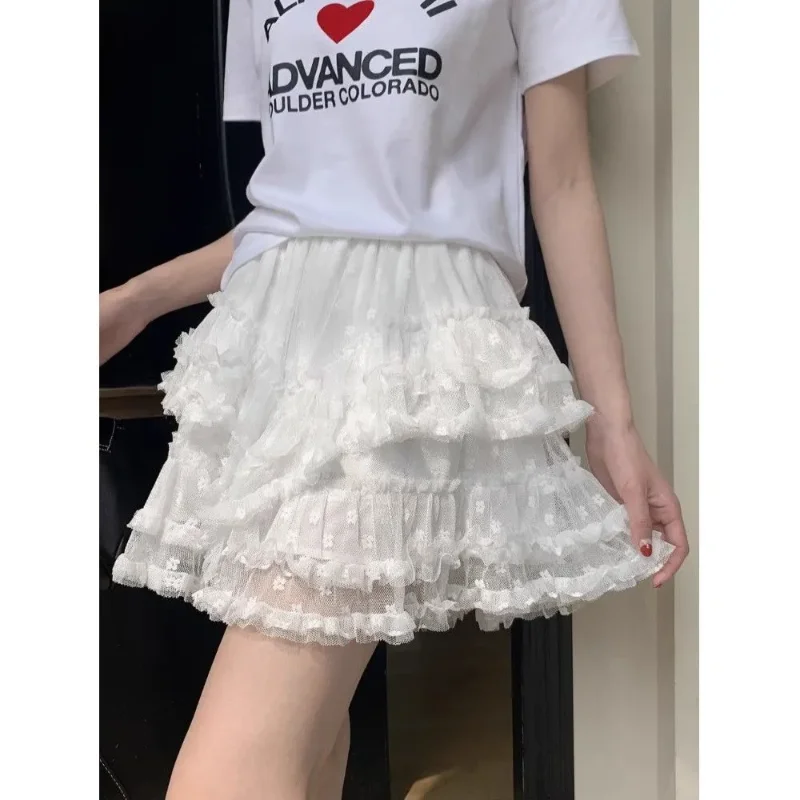 Ballet Style Mesh Skirt Cake Women's New Age-reducing High-waist Temperament A-line